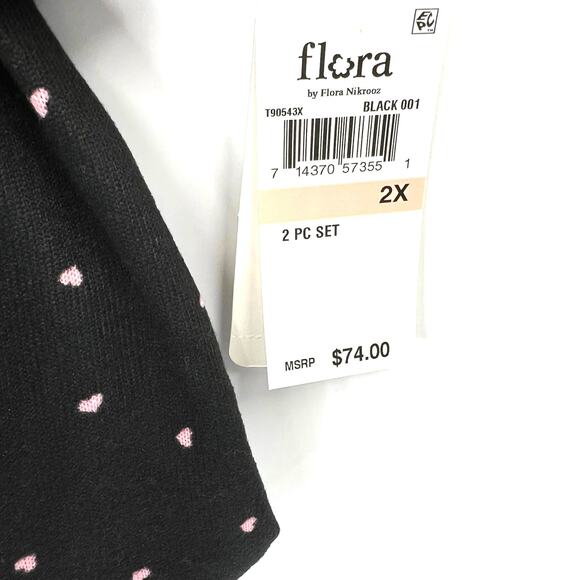 Flora by Flora Nikrooz women’s heart top and pants pajama set - Picture 8 of 11